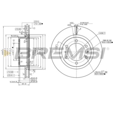 CD9082V_1.jpg Coppia Dischi Freno Anteriore Toyota Hilux Viii Pick-up
