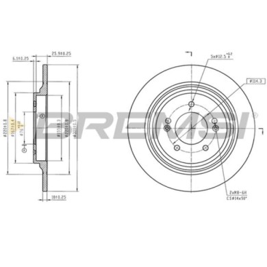 CD9099V_1.jpg Coppia Dischi Freno Posteriore 92332703 Hyundai Kona (os Ose Osi) Pieno