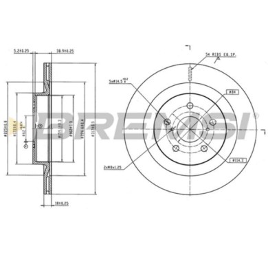 CD9100V_1.jpg Coppia Dischi Freno Posteriore 92343103 Toyota Rav 4 V Rav 4 V Van Lexus Ux Suzuki Across Ventilato