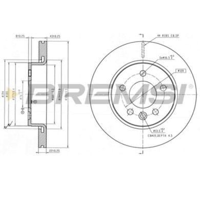 CD9105V_1.jpg Coppia Dischi Freno Posteriore 92295303 Man Tge Furgonato Ventilato