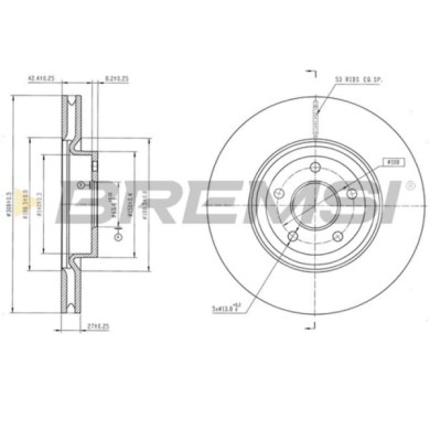 CD9106V_1.jpg Coppia Dischi Freno Posteriore 92305803 Man Tge Furgonato Pieno