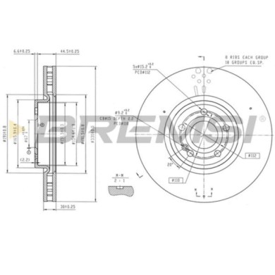 CD9109V_1.jpg Coppia Dischi Freno Anteriore 400.5542.20 Mercedes-benz Classe A (w177) Autoventilato