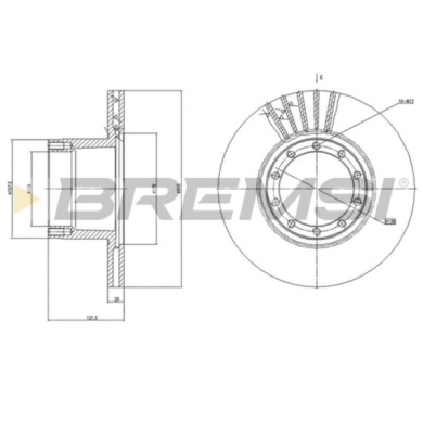 CD5101V.JPG Kit Dischi E Pastiglie Freno Anteriori Chevrolet S10 Pick-up 1994-1995 4.3 Awd S.f. Bendix Ventilato