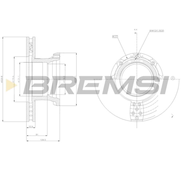 CD5216V.JPG Kit Dischi E Pastiglie Freno 17.5mm Anteriori Ford Orion I 1983-1986 1.3 S.f. Ate Ventilato