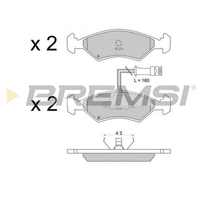 NEUTRO.jpg Kit Dischi E Pastiglie Freno 17.5mm Anteriori Ford Orion I 1983-1986 1.3 S.f. Ate Ventilato