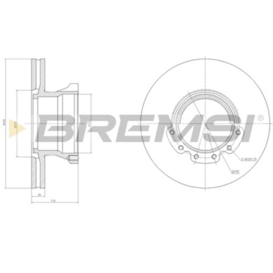 CD5226V.JPG Kit Dischi E Pastiglie Freno 18.2mm Posteriori Opel Movano B Autobus 2010-2024 2.3 Cdti S.f. Brembo Ventilato