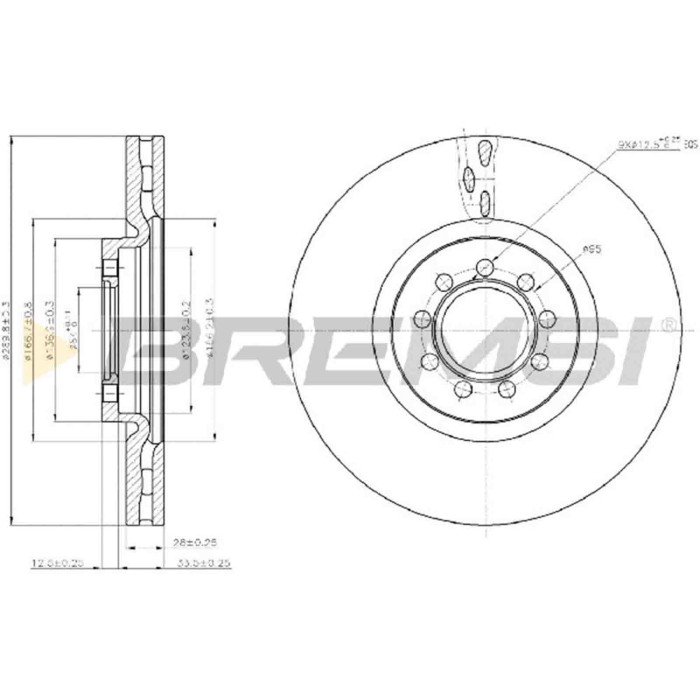 CD5317V.JPG Kit Dischi E Pastiglie Freno 20.3mm Anteriori Iveco Daily Citys Autobus 2014-2016 50c15 S.f. Brembo Ventilato