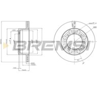 CD5340V.JPG Kit Dischi E Pastiglie Freno 20mm Posteriori Nissan Cabstar 2006-2013 35.14 Dci 2.5 S.f. Brembo Ventilato