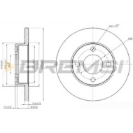 CD6048S.JPG Kit Dischi E Pastiglie Freno 25mm Anteriori Audi 100 1978-1982 2.0 D S.f. Bendix Pieno