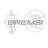 CD6055S.JPG Kit Dischi E Pastiglie Freno 30mm Anteriori Renault 19 Ii 1992-1995 1.9 Dt S.f. Haldex Pieno