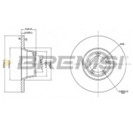 CD6084S.JPG Kit Dischi E Pastiglie Freno 17.5mm Anteriori Ford Transit Autobus 1985-1992 2.0 Cat S.f. Bendix Pieno