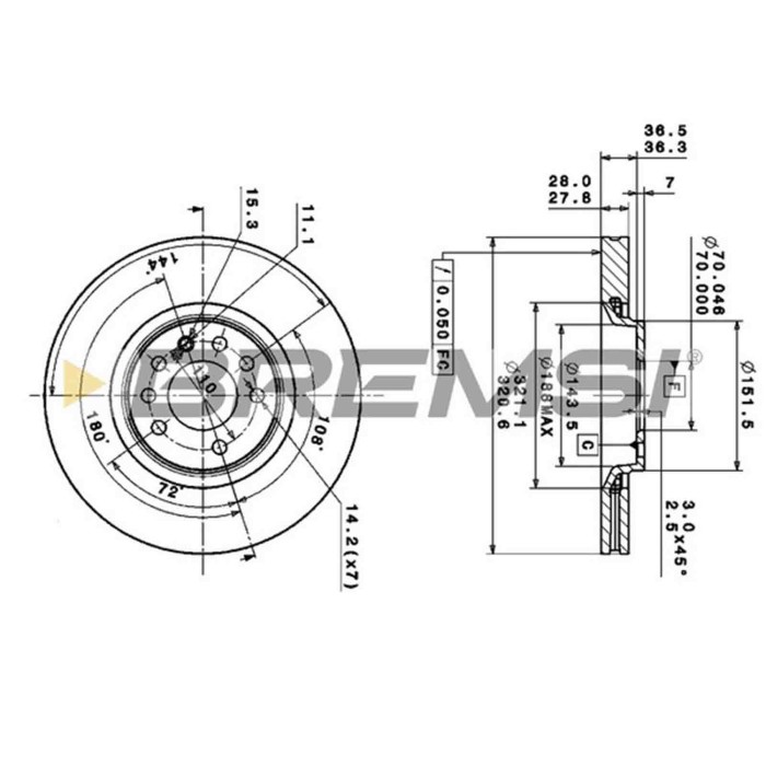 CD6104S.JPG Kit Dischi E Pastiglie Freno 30mm Anteriori Opel Kadett E Cabriolet 1987-1993 1.3 S S.f. Haldex Pieno