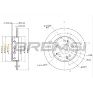 CD6124S.JPG Kit Dischi E Pastiglie Freno 19.2mm Anteriori Mercedes-benz Classe E 1993-1995 E 250 D S.f. Lucas Girling Pieno