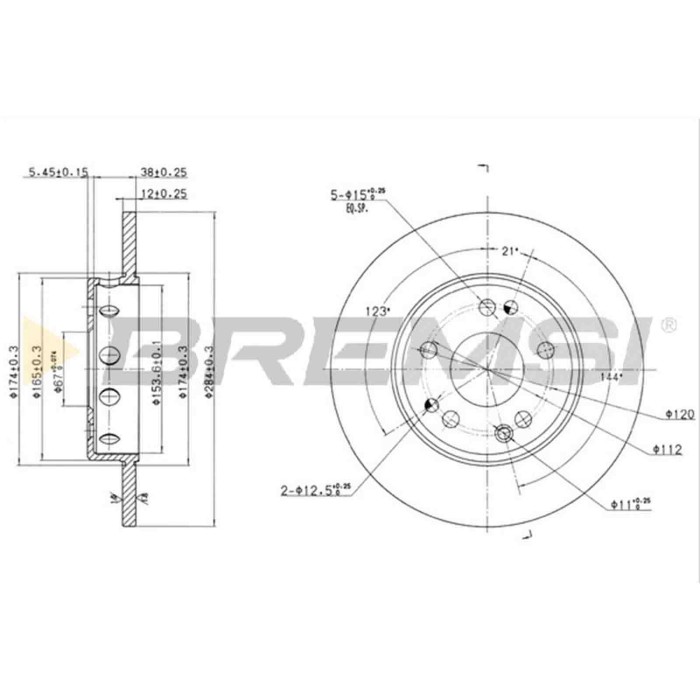 CD6124S.JPG Kit Dischi E Pastiglie Freno 19.2mm Anteriori Mercedes-benz Classe E 1993-1995 E 200 D S.f. Lucas Girling Pieno