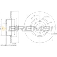 CD6129S.JPG Kit Dischi E Pastiglie Freno 19.3mm Anteriori Fiat Croma 1991-1992 2000 Cht S.f. Lucas Girling Pieno