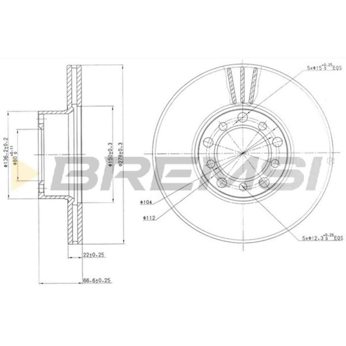 CD6142V.JPG Kit Dischi E Pastiglie Freno 17mm Anteriori Alfa Romeo 145 1994-1996 1.6 I.e S.f. Lucas Girling Ventilato