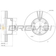 CD6172V.JPG Kit Dischi E Pastiglie Freno 18mm Anteriori Renault Master I Autobus 1986-1989 2.4 D S.f. Brembo Ventilato