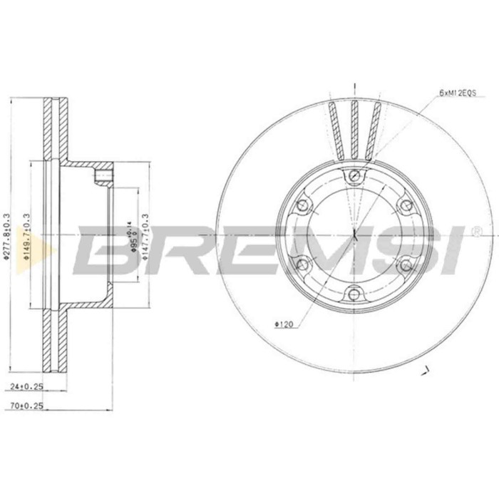 CD6172V.JPG Kit Dischi E Pastiglie Freno 15.5mm Anteriori Renault Master I Autobus 1989-1995 2.1 D S.f. Lucas Girling Ventilato