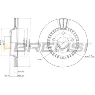 CD6190V.JPG Kit Dischi E Pastiglie Freno 30mm Anteriori Audi 200 1986-1991 2.3 S.f. Haldex Ventilato