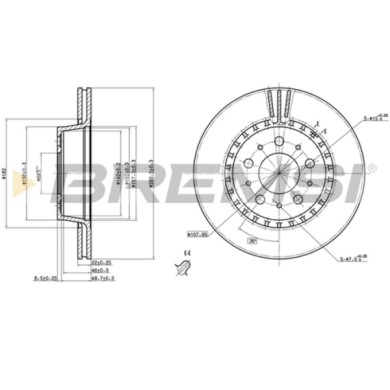 CD6194V_1.jpg Kit Dischi E Pastiglie Freno 16.6mm Anteriori Volvo 780 1986-1990 2.4 D S.f. Girling Ventilato