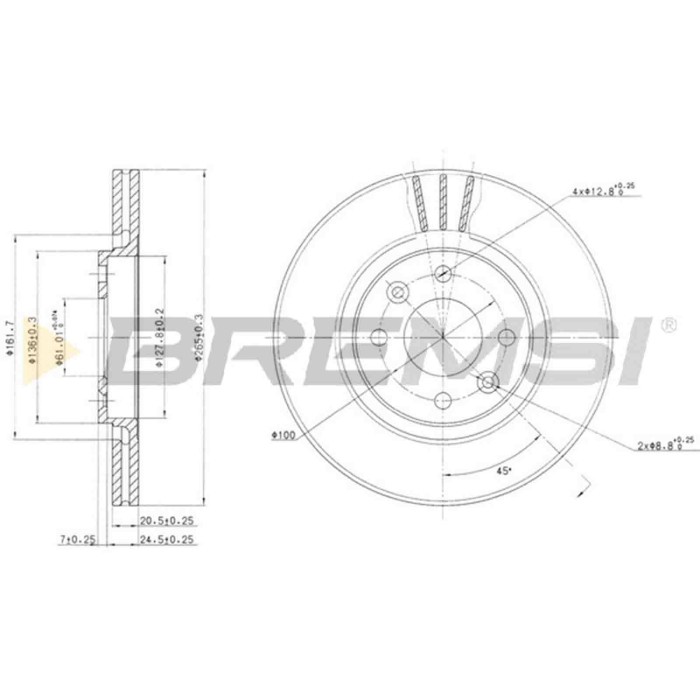 CD6199V.JPG Kit Dischi E Pastiglie Freno 30mm Anteriori Renault 21 Tre Volumi 1986-1993 2.0 S.f. Haldex Ventilato