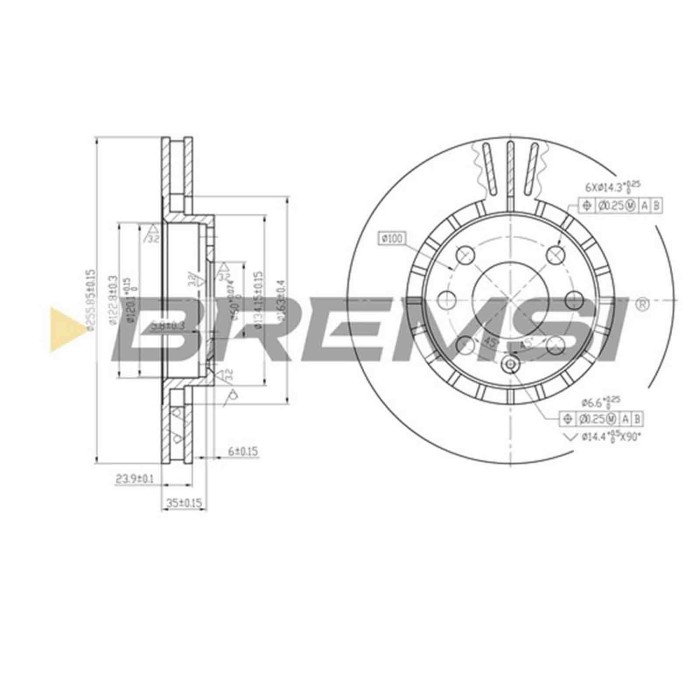CD6206V.JPG Kit Dischi E Pastiglie Freno 17mm Anteriori Opel Calibra A 1990-1997 2.0i 4x4 S.f. Ate Ventilato