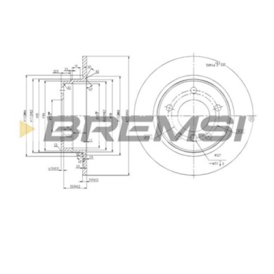CD6249S.JPG Kit Dischi E Pastiglie Freno 17mm Posteriori Bmw 3 1990-1993 318i S.f. Ate Pieno