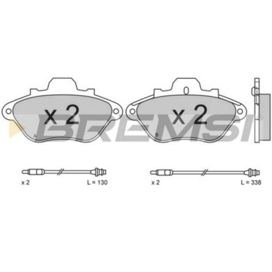 NEUTRO.jpg Kit Dischi E Pastiglie Freno 16.8mm Anteriori Citroën Xm Break 1991-1994 2.1 D 12v S.f. Bendix Ventilato