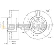 CD6264V.JPG Kit Dischi E Pastiglie Freno 32mm Anteriori Peugeot 605 1989-1995 2.1 D S.f. Knorr Ventilato
