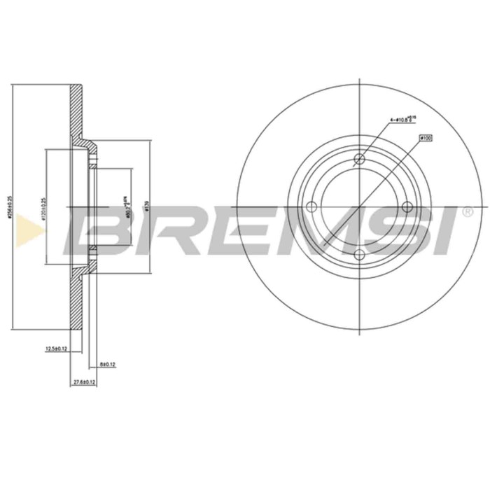 CD6280S.JPG Kit Dischi E Pastiglie Freno 15.5mm Anteriori Mitsubishi Galant Iv 1980-1984 1.6 Glx S.f. Sumitomo Pieno