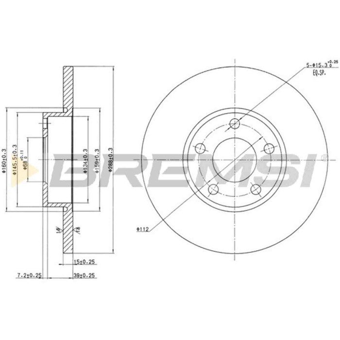 CD6324S.JPG Kit Dischi E Pastiglie Freno 19.6mm Anteriori Audi A4 1994-2000 1.8 S.f. Lucas Girling Pieno