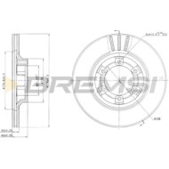 CD6345V.JPG Kit Dischi E Pastiglie Freno 17mm Anteriori Mitsubishi Pajero I 1987-1991 2.5 Td S.f. Akebono Ventilato