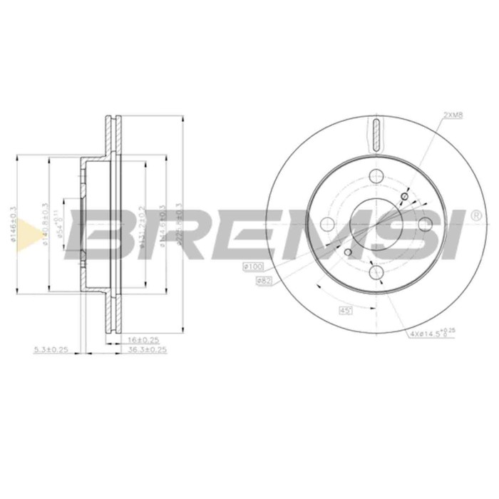 CD6350V.JPG Kit Dischi E Pastiglie Freno 13.7mm Anteriori Toyota Starlet 1984-1989 1.3 S.f. Akebono Ventilato