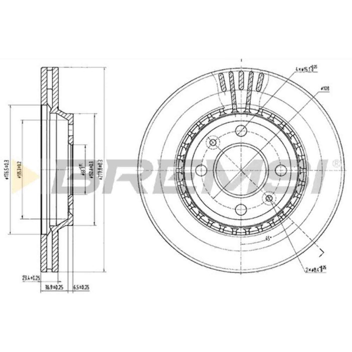 CD6354V.JPG Kit Dischi E Pastiglie Freno 30mm Anteriori Saab 900 I 1982-1988 2.0c S.f. Knorr Ventilato