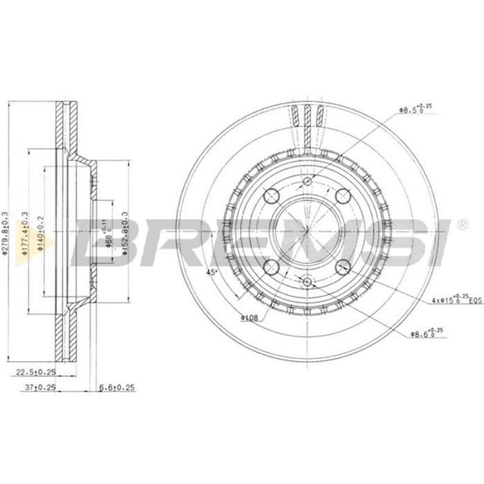 CD6397V.JPG Kit Dischi E Pastiglie Freno 30mm Anteriori Saab 9000 1985-1991 2.0 -16 Turbo S.f. Knorr Ventilato