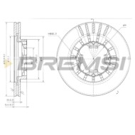 CD6399V.JPG Kit Dischi E Pastiglie Freno 27mm Anteriori Subaru Svx 1992-1994 3.3i 24v 4wd S.f. Perrot Ventilato
