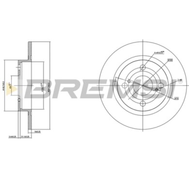 CD6404S.JPG Kit Dischi E Pastiglie Freno 30mm Anteriori Toyota Carina 1978-1983 1.8 S.f. Haldex Pieno