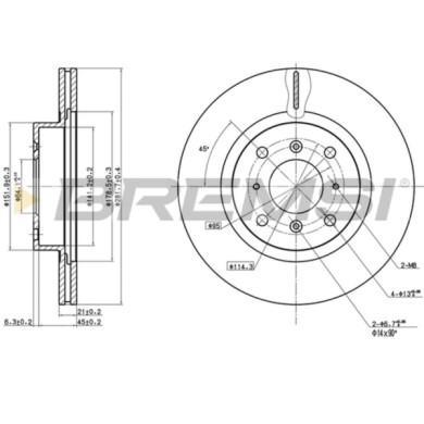 CD6453V.JPG Kit Dischi E Pastiglie Freno 17.5mm Anteriori Honda Legend I 1986-1987 2.5i S.f. Lucas Girling Ventilato