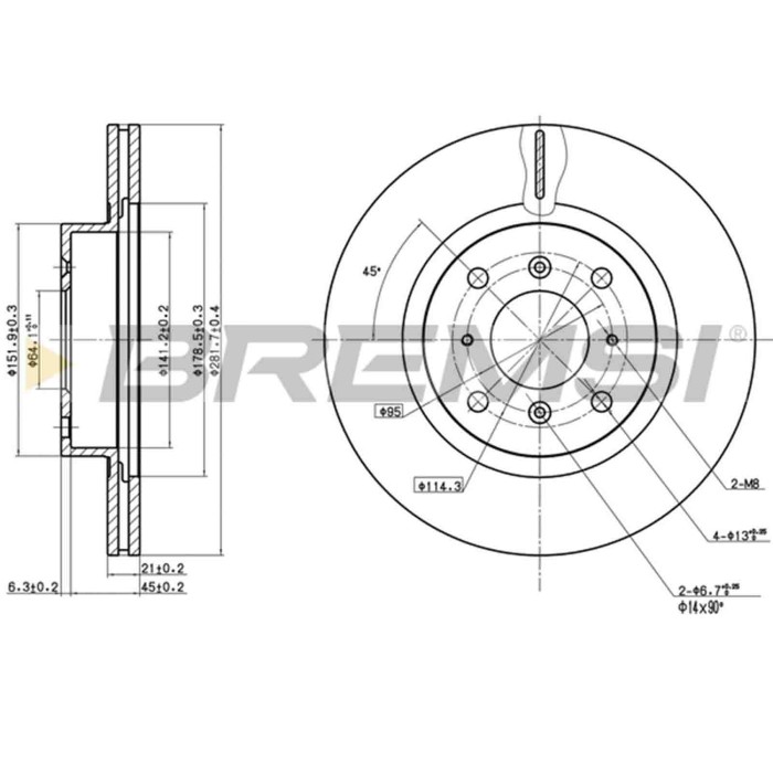 CD6453V.JPG Kit Dischi E Pastiglie Freno 30mm Anteriori Honda Legend I 1987-1988 2.5i S.f. Knorr Ventilato