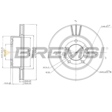 CD6455V.JPG Kit Dischi E Pastiglie Freno 30mm Anteriori Mazda Rx-7 Ii 1985-1989 1.3 S.f. Haldex Ventilato