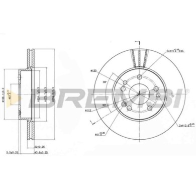 CD6457V.JPG Kit Dischi E Pastiglie Freno 28.2mm Anteriori Mercedes-benz 124 Coupé 1992-1993 320 Ce S.f. Lucas Ventilato