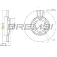CD6459V.JPG Kit Dischi E Pastiglie Freno 15.5mm Anteriori Mitsubishi L200 1996-2007 2.4 4wd S.f. Akebono Ventilato