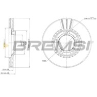 CD6461V.JPG Kit Dischi E Pastiglie Freno 15.7mm Anteriori Mitsubishi L200 1986-1996 2.5 D S.f. Akebono Ventilato