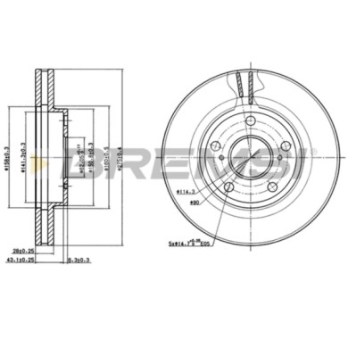 CD6501V.JPG Kit Dischi E Pastiglie Freno 30mm Anteriori Toyota Camry 1997-2002 2.2 S.f. Knorr Ventilato