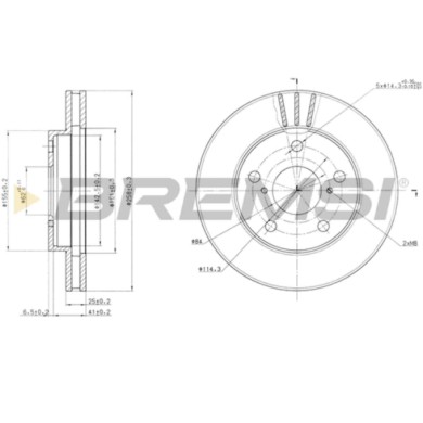 CD6505V.JPG Kit Dischi E Pastiglie Freno 30mm Anteriori Toyota Mr 2 Ii 1989-2000 2.0 16v S.f. Knorr Ventilato