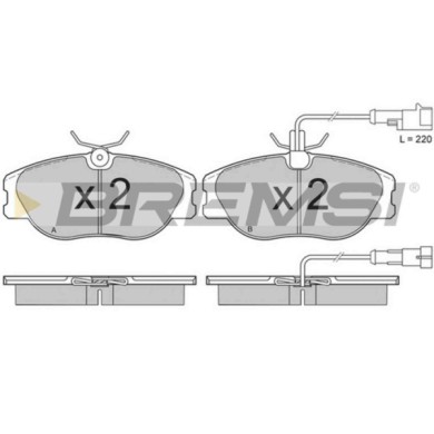 NEUTRO.jpg Kit Dischi E Pastiglie Freno 19.3mm Anteriori Lancia Dedra Sw 1996-1999 1.8 Gt 16v S.f. Lucas Girling Ventilato