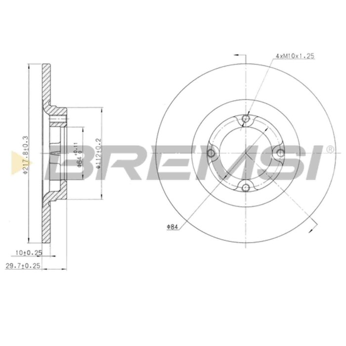 CD6533S.JPG Kit Dischi E Pastiglie Freno 30mm Anteriori Toyota Corolla 1972-1979 1.2 S.f. Knorr Pieno