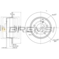 CD6539S.JPG Kit Dischi E Pastiglie Freno 15.5mm Posteriori Mercedes-benz Classe C 1993-2000 C 220 D S.f. Ate Pieno