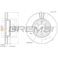 CD6604V.JPG Kit Dischi E Pastiglie Freno 29.8mm Anteriori Volvo 850 Station Wagon 1993-1996 2.3 T5 S.f. Meritor Ventilato