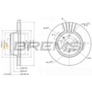 CD6624V.JPG Kit Dischi E Pastiglie Freno 18mm Anteriori Bmw 7 1996-1998 735i, Il S.f. Brembo Ventilato
